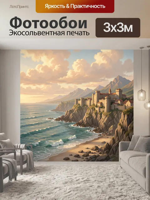 Фотообои Средневековый замок у моря