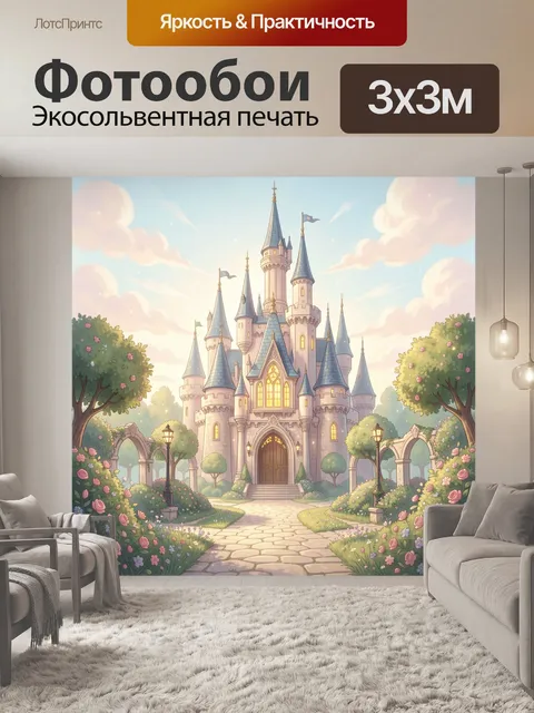 Фотообои Сказочный замок среди садов
