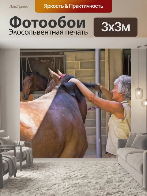 Фотообои Мы расчесываем гриву