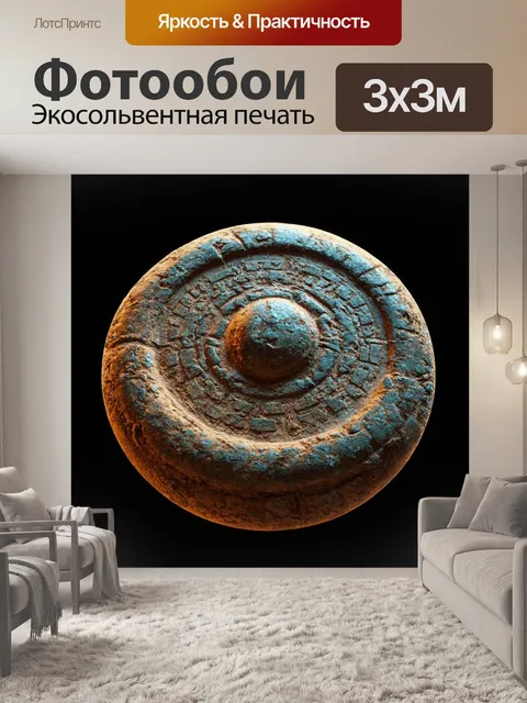 Фотообои древний артефакт, сильно связанный с электричеством, находится в центре изображения, выполненного в стиле…