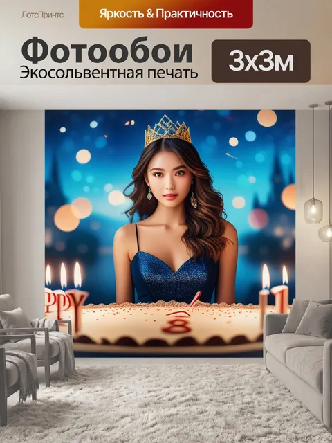 Фотообои с 18 летием