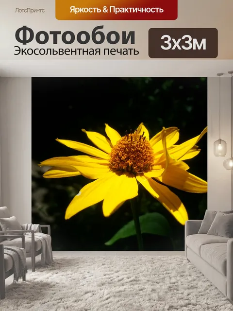 Фотообои Желтый цветок