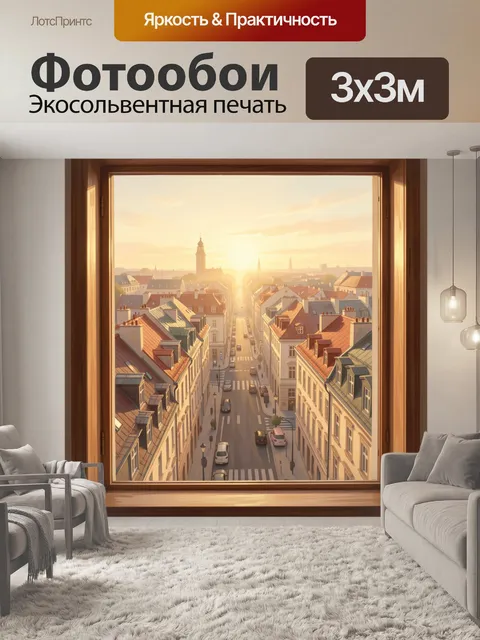 Фотообои Городские улицы на закате