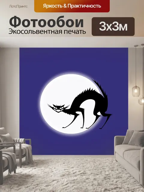 Фотообои Черный кот