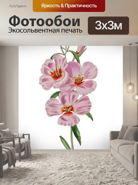 Фотообои Цветочный цветок старинное искусство
