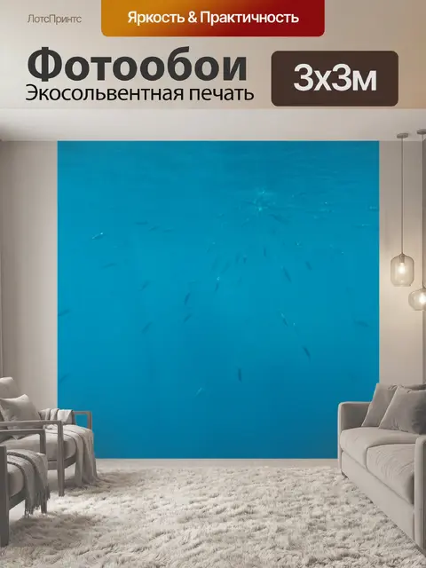 Фотообои Кормление рыб под водой