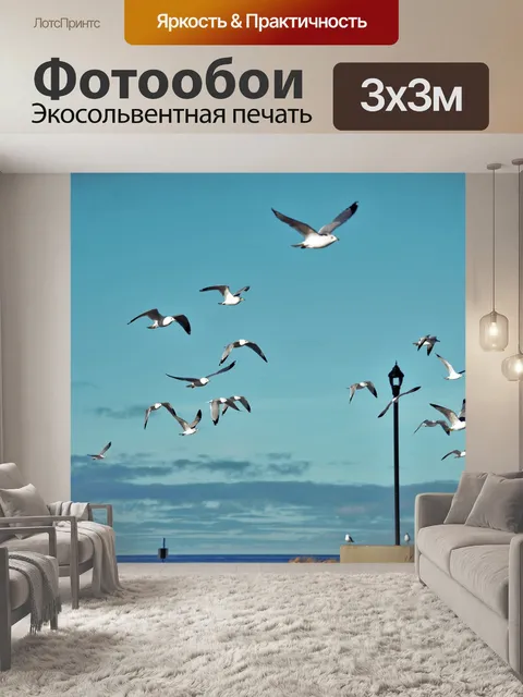 Фотообои Стая чаек