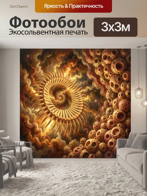 Фотообои Космическая спираль из костей