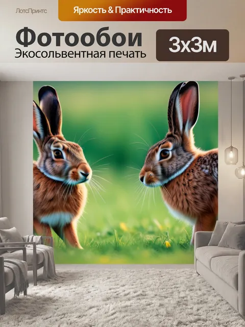 Фотообои с зайцами