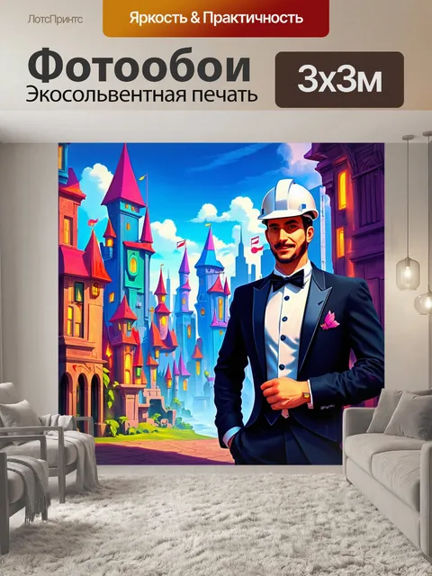 Фотообои строитель в смокинге