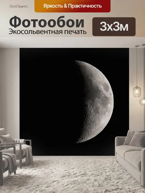 Фотообои луна ночью