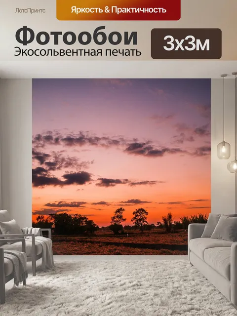 Фотообои дерево на закате