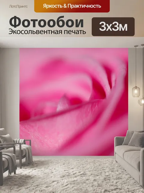 Фотообои розовые лепестки роз