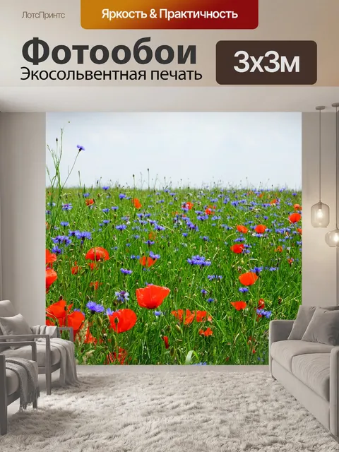 Фотообои Маковое поле