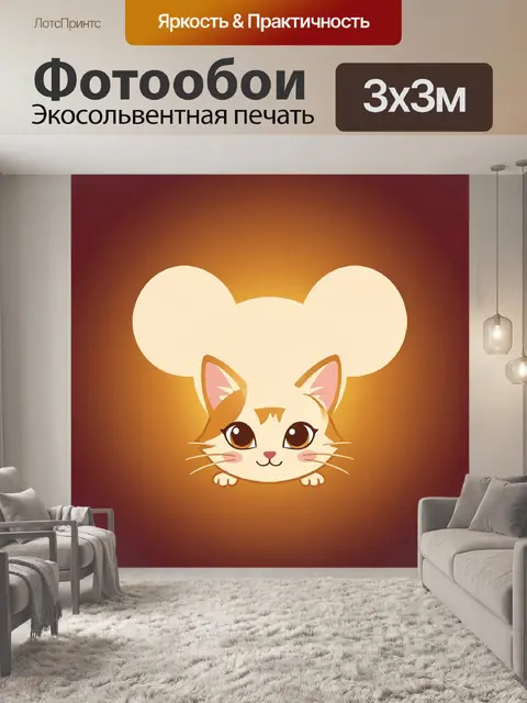 Фотообои Милая мордочка котёнка