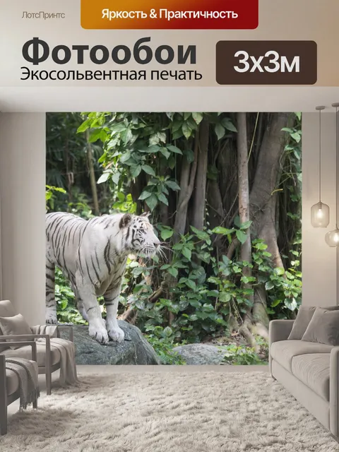 Фотообои белый тигр