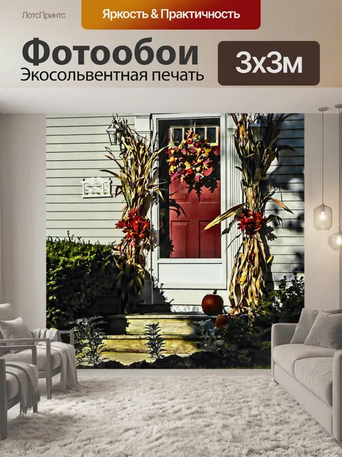 Фотообои Осень передняя дверь
