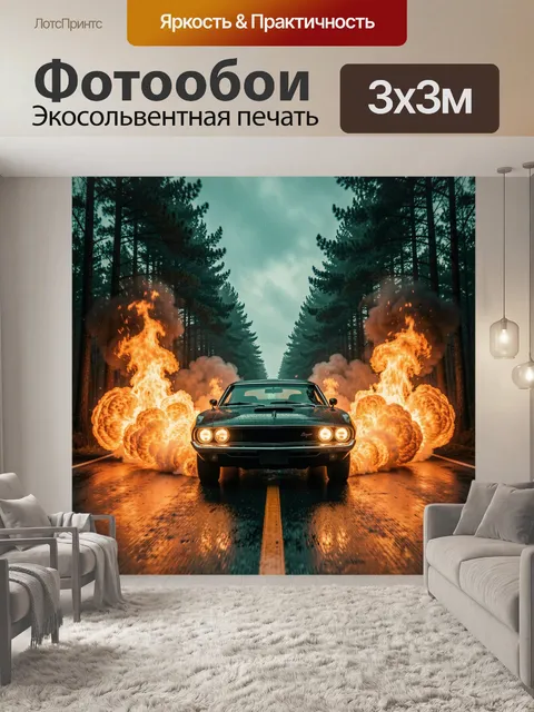 300 × 300 см · Экосольвентная печать