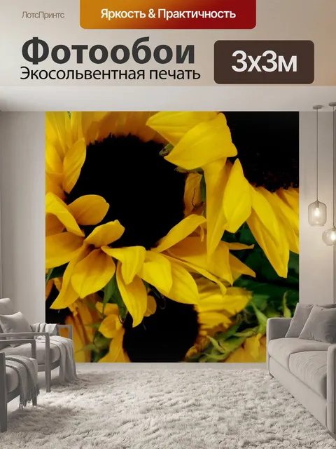 Фотообои Подсолнухи
