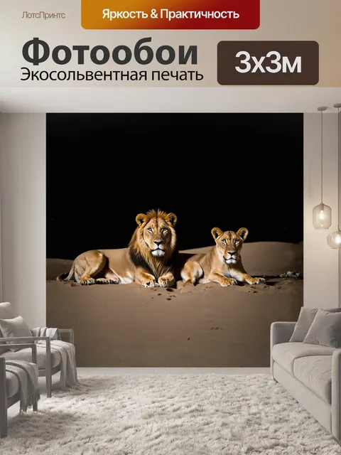 Фотообои на фоне безлучной африканской ночи