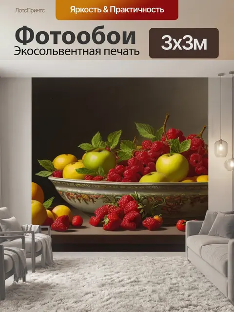 Фотообои найти картинку натюрморт с фруктами