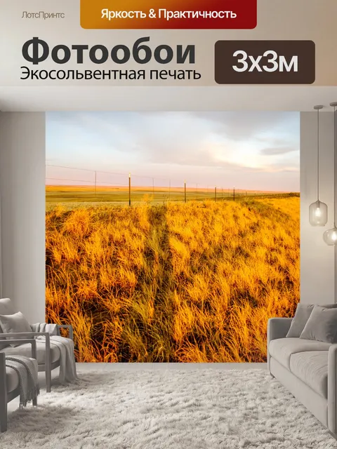 Фотообои Золотые Prairie Травы