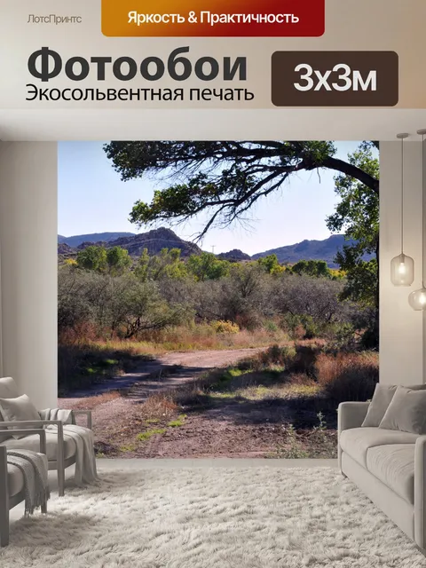 Фотообои Осень проселочной дороге
