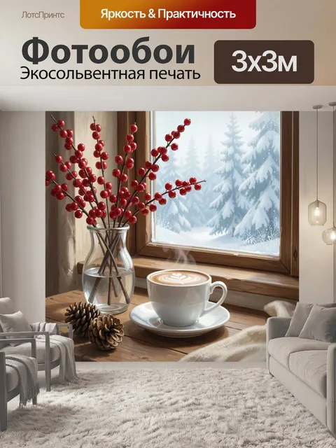 Фотообои Зимний натюрморт у окна
