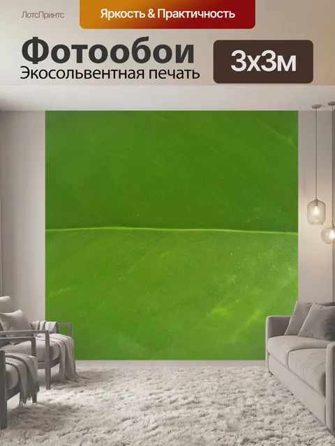 Фотообои Зеленый фон с листьями
