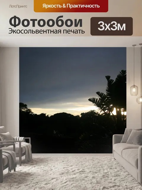 Фотообои мягкий свет на горизонте
