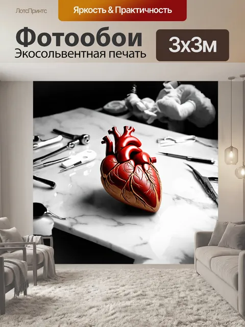 Фотообои сложная анатомическая модель сердца