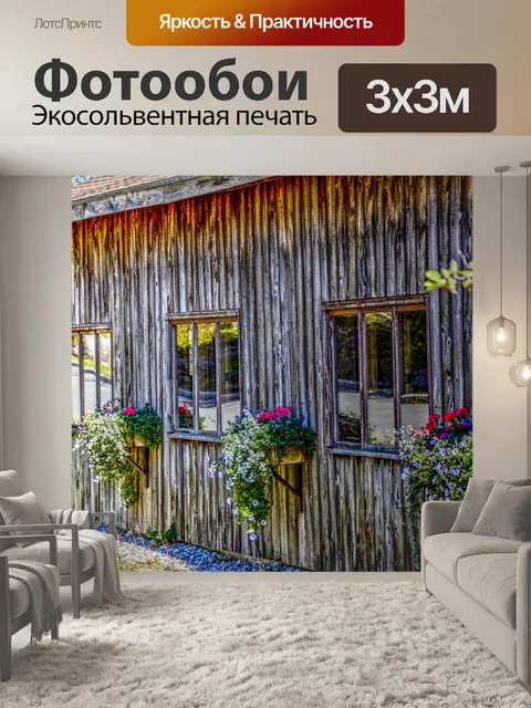 Фотообои Шак с цветочными ящиками