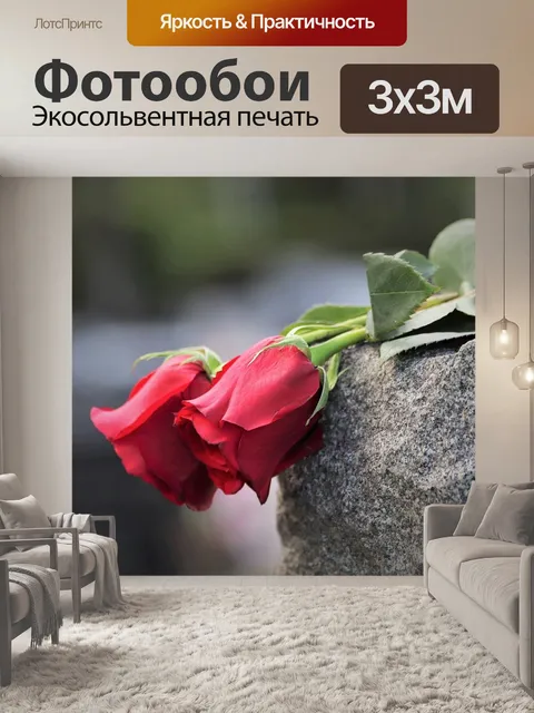 Фотообои Две красные розы