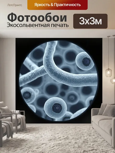 Фотообои фотография под микроскопом