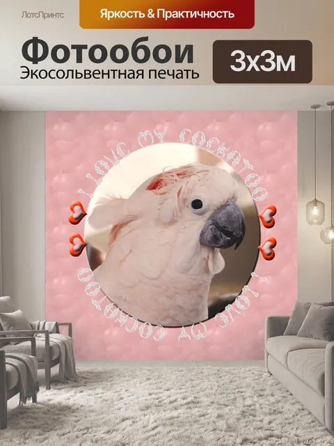 Фотообои Я люблю мой какаду
