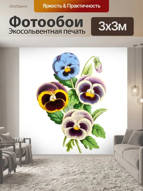 Фотообои Клипарт Цветочная роспись искусства