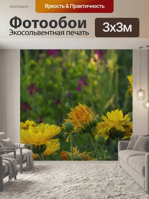 Фотообои Желтые цветы