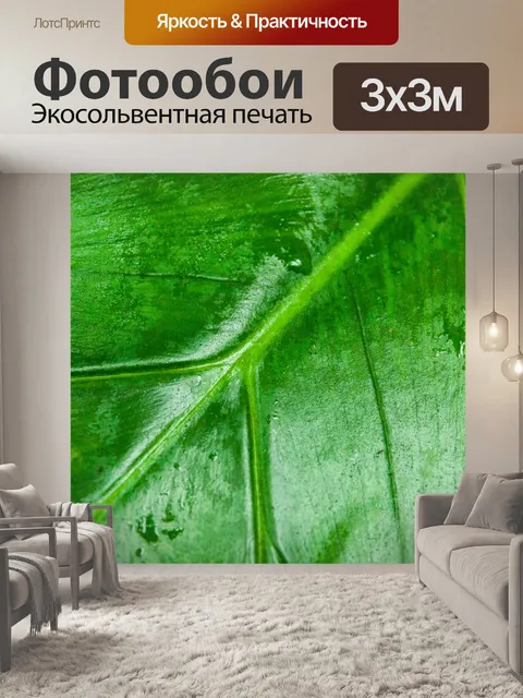 Фотообои Фон с зелеными листьями