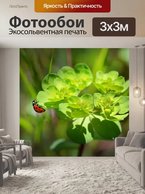 Фотообои Божья коровка на заводе