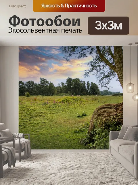 Фотообои Пейзаж, луг, сельская местность