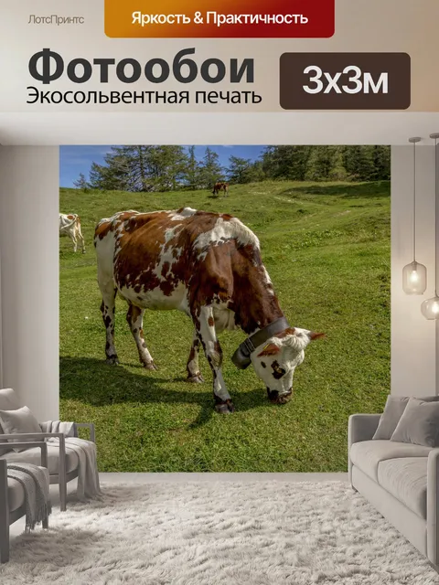 Фотообои Альпийская дойная корова