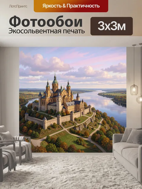Фотообои Средневековый замок у реки