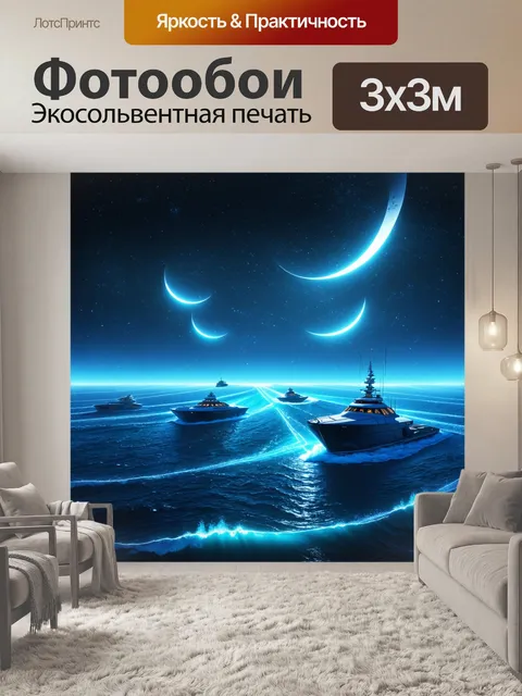 Фотообои море в стиле научная фантастика