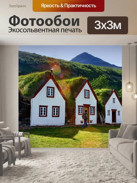 Фотообои Травяные крыши