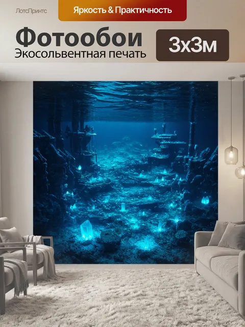 Фотообои море в стиле киберпанк: мрачное подводное царство