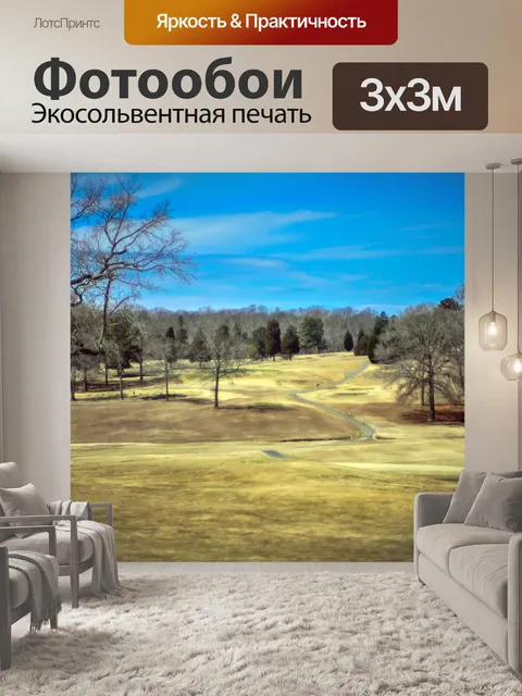 Фотообои Сухой травы на поле для гольфа