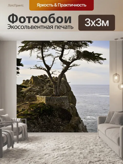 Фотообои Вертикальный Одинокий кипарис