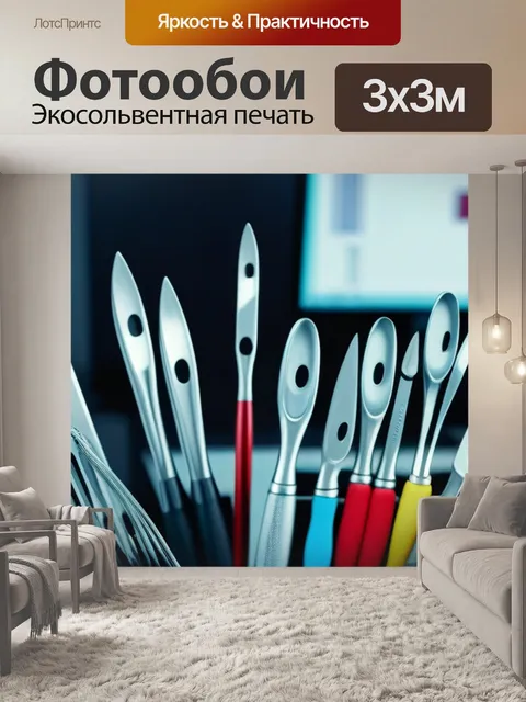 Фотообои инструменты стоматолога на рабочем столе