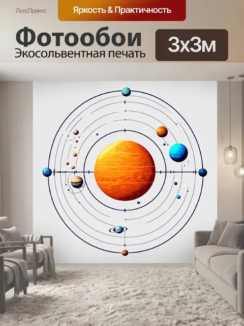 Фотообои космос в стиле минимализм