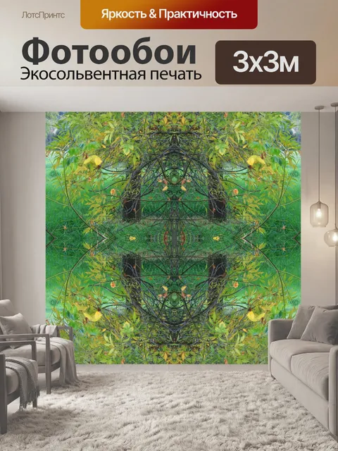 Фотообои осенние листья отражения